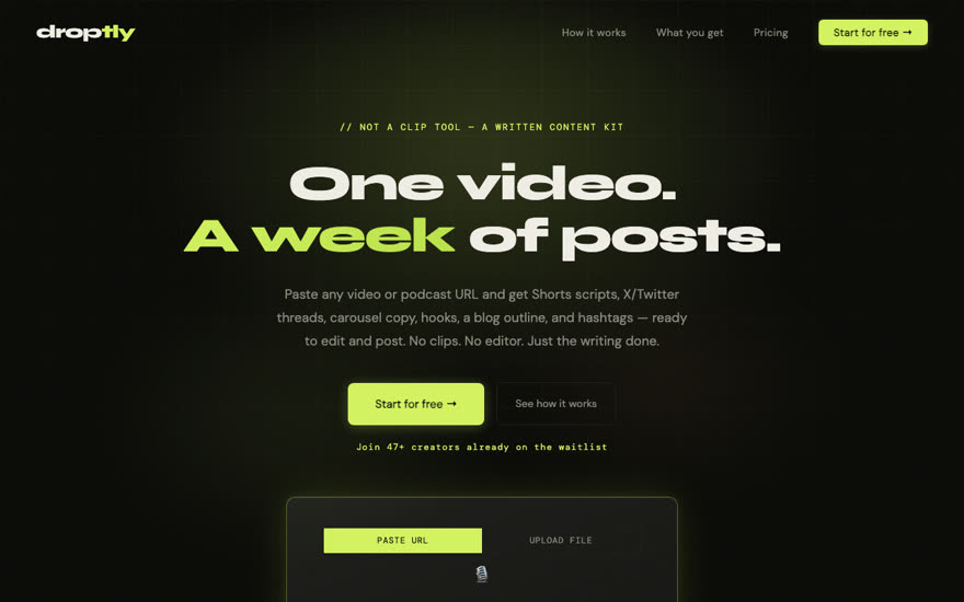 Droptly website